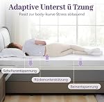 SINWEEK 3 Inch Gel Memory Foam Mattress Topper Twin XL Size for College Dorm, Ventilated High Density Pad for Back Pain, Bed Topper with Removable Soft Cover, CertiPUR-US Certified