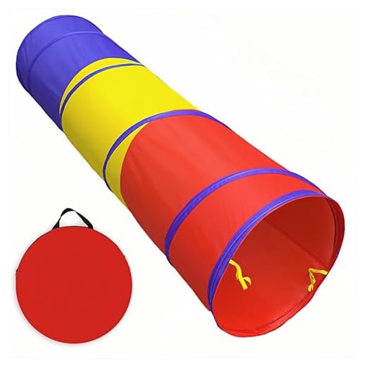 Kids Play Tunnel Tent for Toddlers, Colorful Pop Up Crawl Tunnel Toy Tent for Baby Infant Children or Dog Cat Pets, Indoor & Outdoor Toys for Boy and Girl Backyard Playset