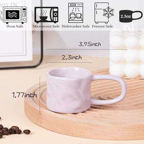 Tanew 1001-1 Ceramic Espresso Shot Cups (Set Of 2), 2.5Oz Small Tiny Coffee Cups, Mini Demitasse Mugs thumb #1