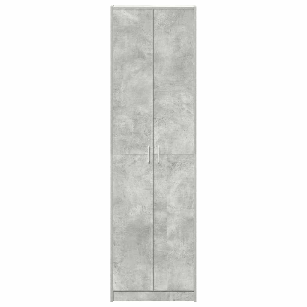SYDE Armadio grigio cemento, 55 x 25 x 189 cm, legno di ingegneria