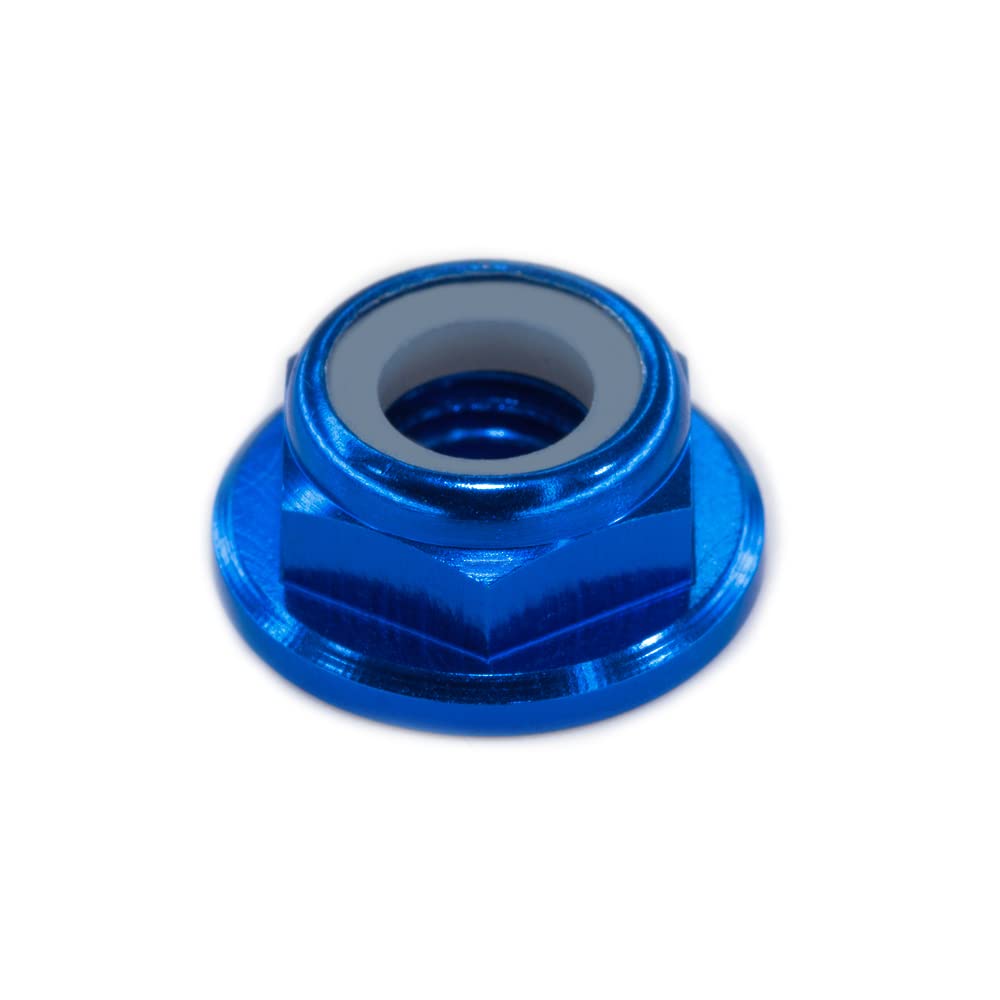 30pcs FPV M5 Nuts CW Self-Locking Lock Nuts Flanged Nylon Insert Aluminum Alloy for FPV Parts Quadcopter Motor Prop Adapter RC Racing Drone (6 Colors)
