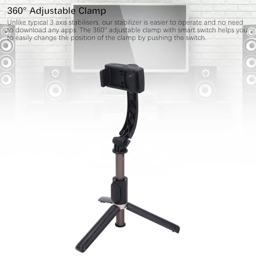 Estabilizador de smartphone antivibración con abrazadera ajustable 360° 7