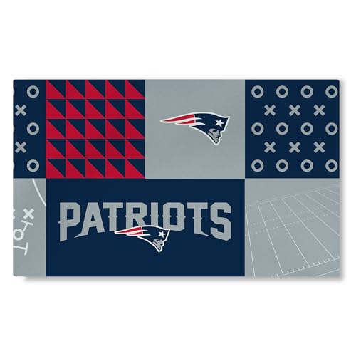 Northwest NFL 3 X 5 Feet Washable Area Living Rug, New England Patriots