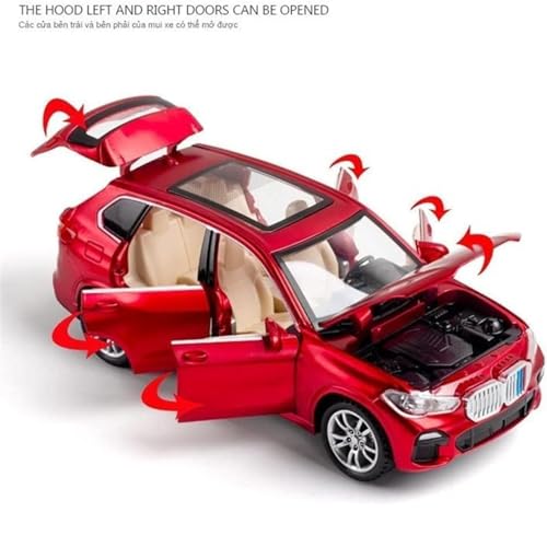 Image of Mashes BMW X5 SUV Car 1:32 Scale Model Car Exclusive Alloy Metal Pull Back Die-cast Diecast Metal Pullback Toy Openable Doors & Light Music Best Gifts Toys Kids【Colors as Per Stock】