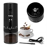 huslog Molinillo de café eléctrico inalámbrico, 30 W, mecanismo cónico con...