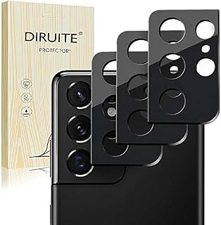Diruite 3-Pack for Samsung Galaxy S21 Ultra 5G Camera Lens Protector Metall Lens Protective for Samsung Galaxy S21 Ultra 5G Camera Lens Protector-Black