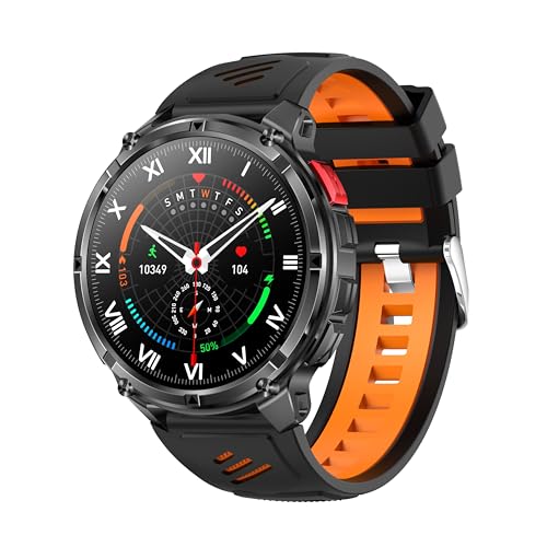 Smart Watches Multiple Sport Modes for Men with Flashlight, Smartwatch for Android and iPhone, 1.7