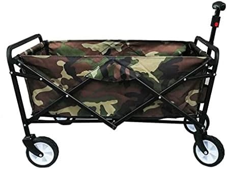 Carretilla plegable de 4 ruedas - Carrito plegable portátil para camping, jardín y bricolaje - Capacidad 70KG miniatura 1