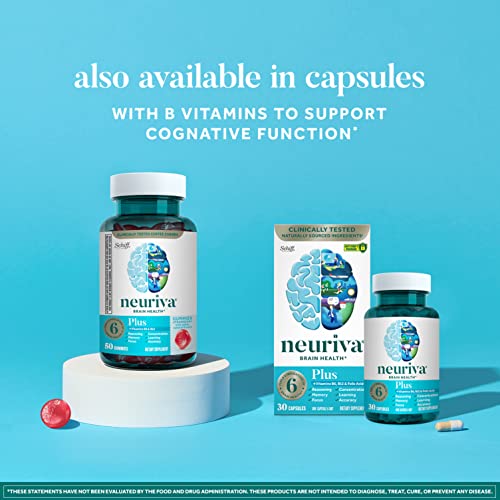 NEURIVA-Plus-Brain-Supplement-For-Memory-Focus-Concentration-Cognitive-Function-with-Vitamins-B6-B12-and-Clinically-Tested-Nootropics-Phosphatidylserine-and-Neurofactor-50ct-Strawberry-Gummies