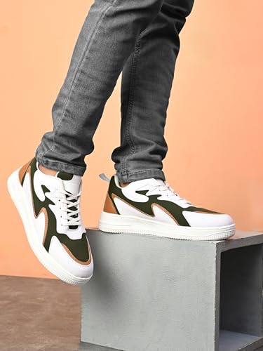 Image of Centrino Men's Sneakers | Cushioned Insole Comfortable Shoes | Trendy & Stylish Modern Sneakers | Durable Lightweight Sole Casual Walking Footwear (8182)