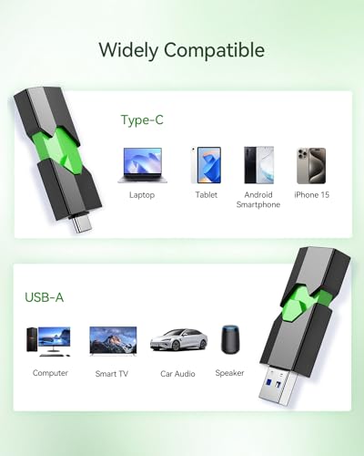 K&ZZ 1 Pack USB C Flash Drive 64G Dual USB Drive Memory Stick USB 3.0 Type-C USB-A Thumb Drive Photo Stick for Phone/Laptop/Computer/Pad — view 5