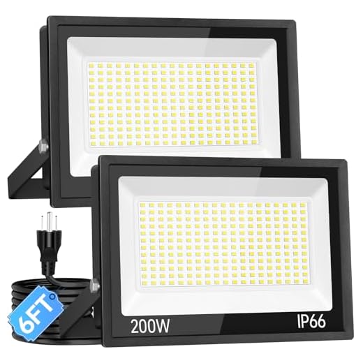 ISUERFY 200W LED Flood Light for Outdoors