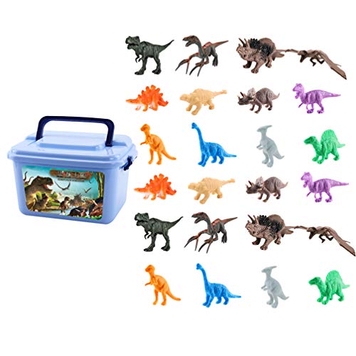 Toyvian Brinquedos de 40 PeÃ§as de Dinossauro Com Estatuetas de Dinossauros Realistas Sortidas Com C