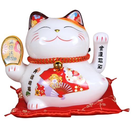 Chat de la chance chinois à bras ondulant 5,5 pouces pour décoration - 2