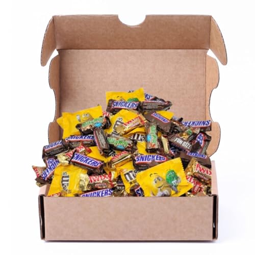 Chocolate Assorted Mix Bulk Pack - Twix, Milky Way, M&Ms, and Snickers Fun Size Individually Wrapped Milk Chocolates - Variety Pack - 2 Pound (Pack of 1)