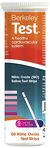 Berkeley Life Nitric Oxide Test Strip Used Worldwide by Olympians and Elite Athletes Take Control of your Heart Health Measure,Manage, and Optimize Blood Flow and Oxygen Delivery in Your Body-50 Count
