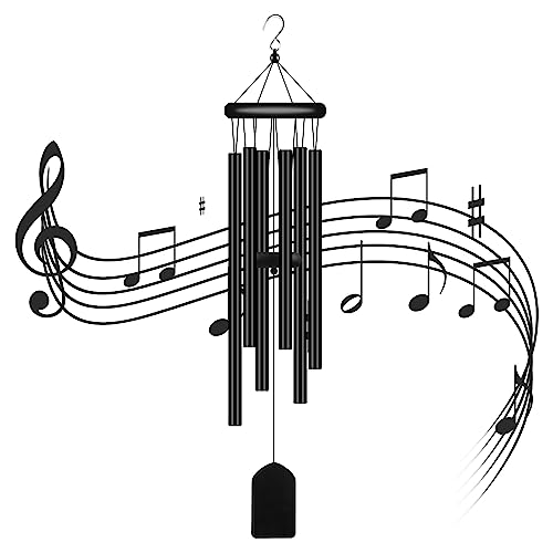 Carrillon de Viento Wind Chimescon 6 Tubos de Aleación de Aluminio Campanas de Viento Metal con...
