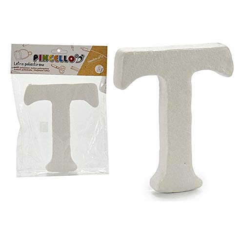 Pincello S3607157 Letra T Poliestireno, Materiales Varios, Multicolor, Talla Única