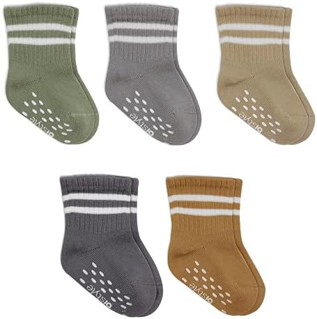 bistyle Bio-Baumwolle Stoppersocken Kleinkinder Baby ABS Antirutsch Socken Schachbrettmuster | Rutschsocken für Neugeborene Jungen Mädchen Tennissocken Sportsocken