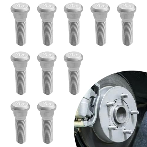 HABNVUON 10PCS Wheel Studs, Wheel Bolts, 49mm Long & M12x1.5 Steel Lug Bolts, Automotive Accessories Extended Tire Studs Fit for Chevy Lexus Toyota Scion, Replaces OEM#610-266 90942-02049 (10PCS)