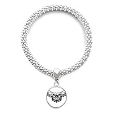 Clasificación: Pulsera DIYthinker Mariposa con Cadena de joyería Volante ala Astilla Pulsera Pendiente Redondo