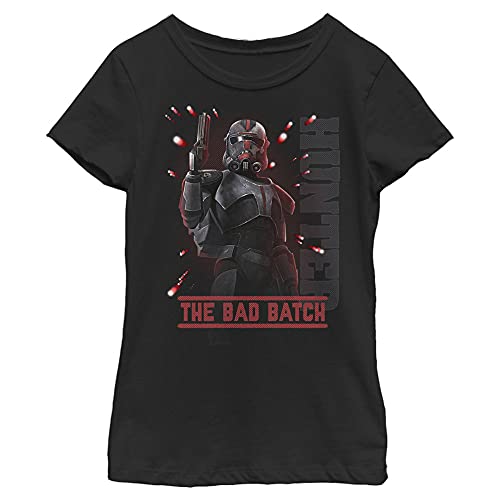 T-shirt Star Wars coton robuste col rond Bad Batch noir XL fille