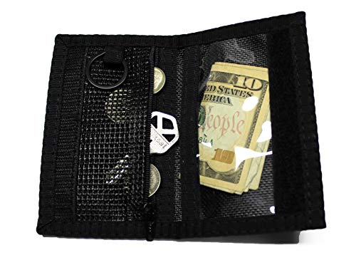 Nylon Front Pocket Wallet/ID Holder - Ballistic Nylon (Black) - Made in USA2