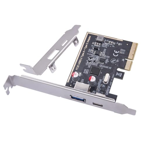 YUGSHNKFC PCIE USB 3.2 10G Type C 10G Adapter PCIE Expansion Card Risers ASM1142 Chip Controller Low Bracket for Desktop