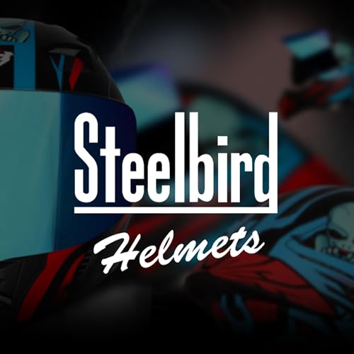 Image of Steelbird SBA-20 Strange ISI Certified Flip-Up Graphic Helmet for Men with Inner Silver Sunshield