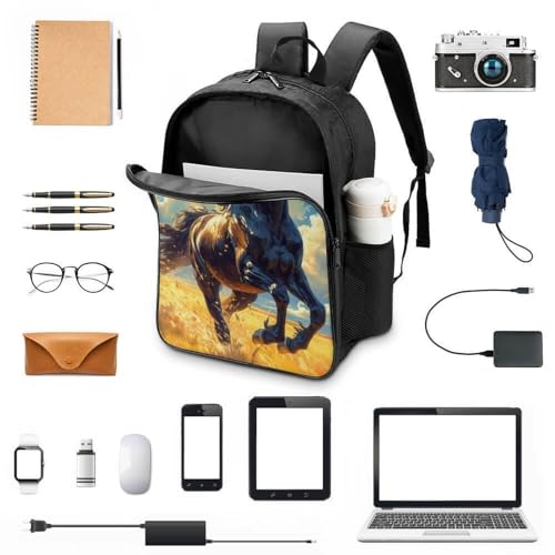 Mochila escolar infantil Retro Horse: bolso de escuela cómodo y pequeña mochila preescolar 4