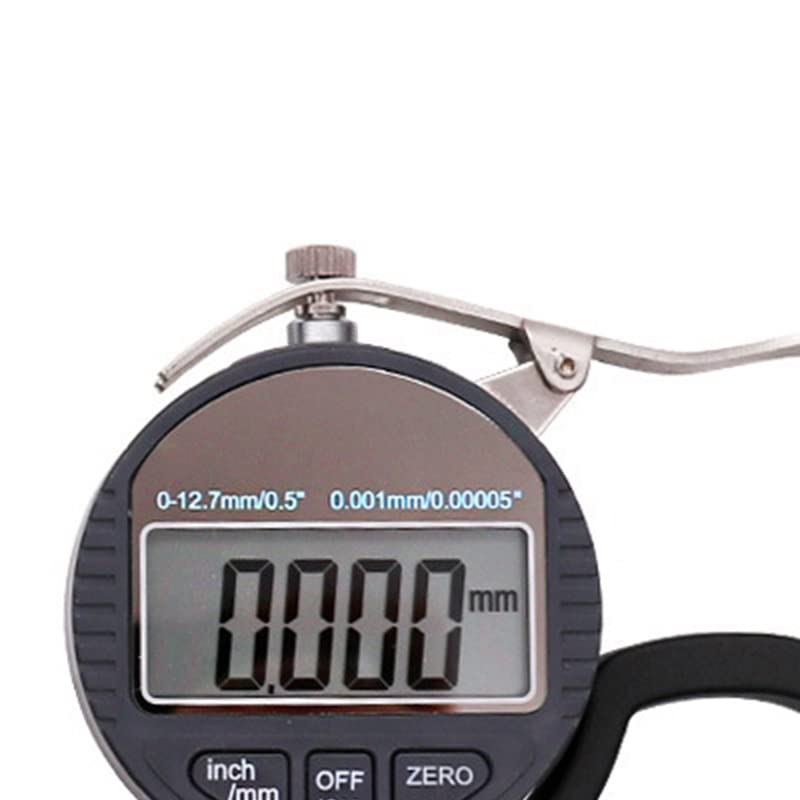Digital Thickness Gauge Micrometer Large Screen Wide Measuring Range for Paper Film Leather with Comfortable Grip Thumb Lightweight Compact for Accurate Measurement