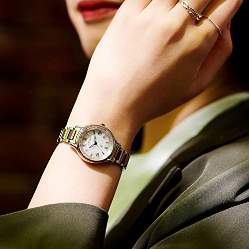 [CITIZEN] 腕時計 xC (電波時計/防水/軽量) EC1165-51W 光発電エコ・ドライブ チタン サファイアガラス レディース アナログ ビジネス 人気 かわいい 女性用 サクラピンク シルバー ピンク 電波ソーラー 商品画像2