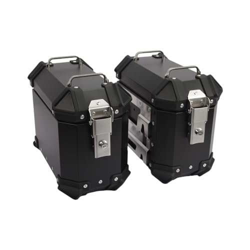 SWEER 1 Pairs 18L Universal Motorcycle Rear Top Box Side Luggage Case Motos Storage Trunk Lock Travel Toolbox Aluminum Alloy Side Box