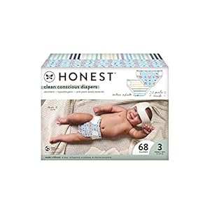 The Honest Company Clean Conscious Diapers | Plant-Based, Sustainable | Classic Stripes + Feeling Nauti | Club Box, Size…