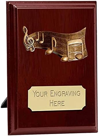 Trophies Plus Medals Vision Wooden Music Notes Plaque 12.5cm (5") FREE ENGRAVING