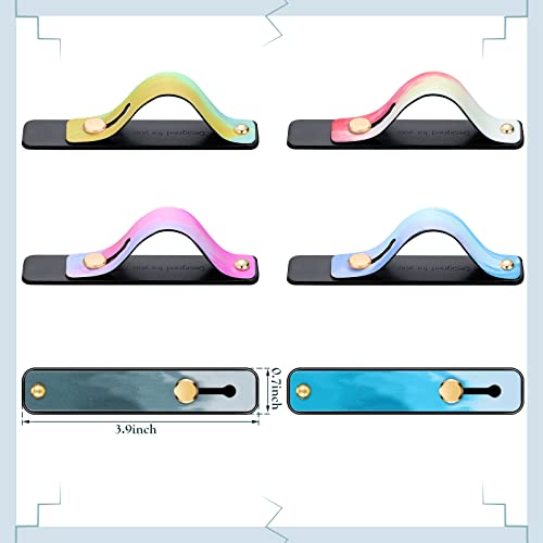 Image of Weewooday 6 Pieces Phone Grip Holder Cell Phone Grip Strap Telescopic Finger Strap Stand Universal Finger Kickstand for Most Smartphones(Tie Dye Colors,Tie Dye)