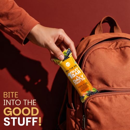 Image of BAREFRUIT 100% Mix Fruit Bar | Healthy Breakfast Diet Energy Snacking Bar For Kids & Adults | Plant Based Protein & Fibre - Rich In Vitamin A, C | No Added Sugar, Zero Preservatives | Pack of 6 (150g)