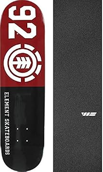 Element 92 Classic Skate Deck-7.7 BLK/RED/WHT