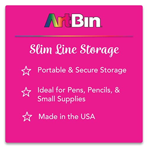 Image of ArtBin 6907AB Slim Line 10 Compartment Small Art & Craft Organizer, [1] Plastic Storage Case, Clear (Pack of 6)