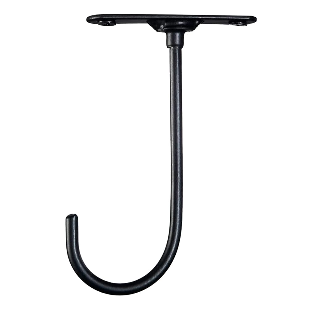 Littimoon 360-Degree Rotating Key Rack Under Cabinet Banana Hook Fruit Preservation Bracket Metal Iron Black Mug Cup Hook