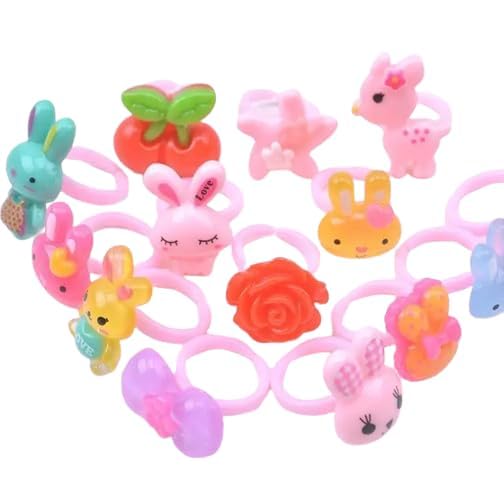 H.O.C Kids Adjustable Rings | Jewellery Rings | Stylish Cute Plastic Cartoon Toy Finger Rings for Toddler Girls and Boys (Random Designs) Pack Of 12 (B0DGMG44FY) Amazon Price History, Amazon Price Tracker