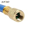 Aupoko AC R134A Recharge Hose with 70 mm Gauge, Auto AC Recharge Kit, 1/2’’ Acme Female Can Tap, 1/4’’ SAE Female Hose for R12 R22 Port, A/C Air Conditioning Refrigerant System #5