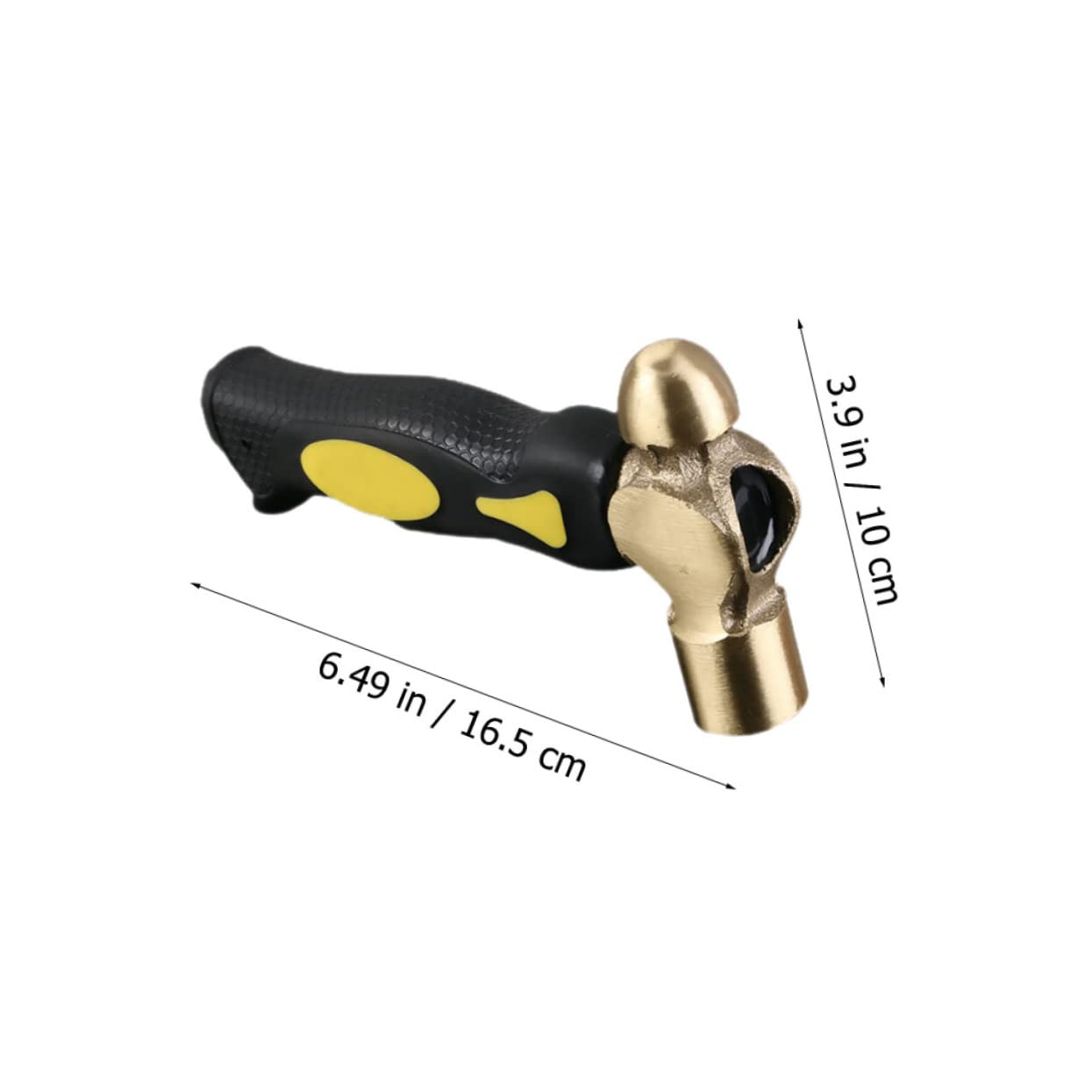 NUOBESTY Martillo de Latón de Lb Martillo de Estampación de Metal Cabezas de Mazo de Doble Cara para Bricolaje