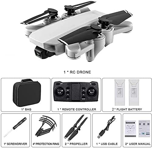 Dron GPS z kamerą 4K, składany dron RC 5G WiFi FPV, zdalnie sterowany quadcopter z optycznym pozycjonowaniem przepływu i trybem bezgłowym, lot po drodze, podążaj za mną, 2 baterie