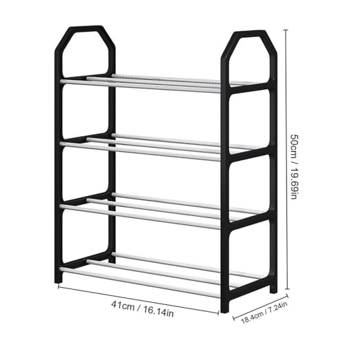 Meuble à chaussures compact avec structure tubulaire en acier robuste - 2