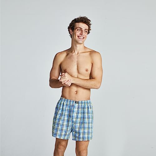 Haoshihe Mens Cotton Boxer Shorts, Woven Boxer Briefs For Men With Classic Fit 4 Pack #TOP1