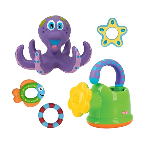 Bundle of Nuby Fun Watering Can Bath Toy + Nuby Floating Octopus ...