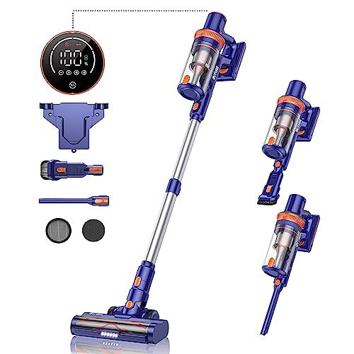 BuTure Cordless Vacuum Cleaner, 33Kpa 400W with Brushless Motor Headlights Stick Vacuum Handheld Wireless Household Vacuum Cleaner for Pet Hair Carpet and Hard Floor