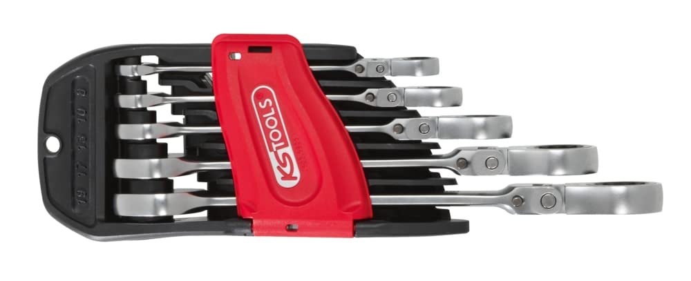 KS Tools 503.4805 Jeu de 5 clés mixtes à cliquet à tête inclinable