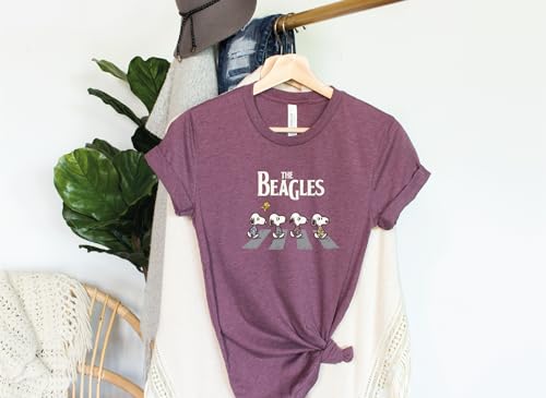 The Beagles Shirt Abbey Road Inspired Fall Dogs Funny Beatles Inspired Apparel Cartoon T-Shirt, Crewneck Sweatshirt3